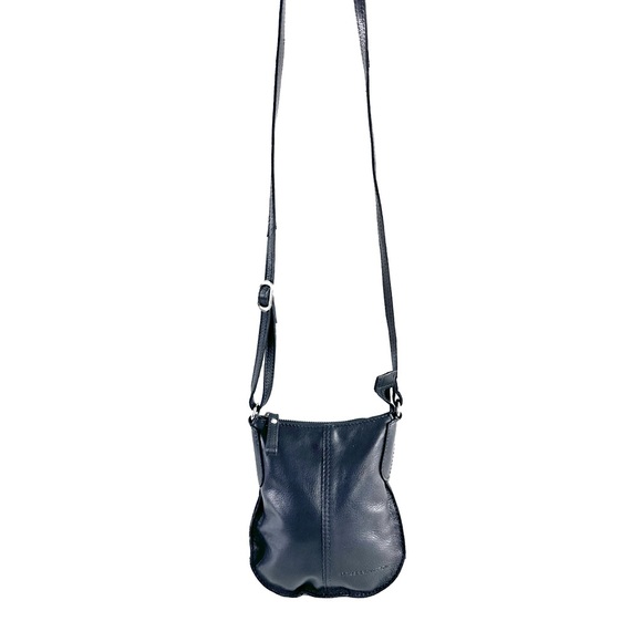 Spikes Sparrow Black Leather Mini Crossbody Bag - Picture 1 of 11